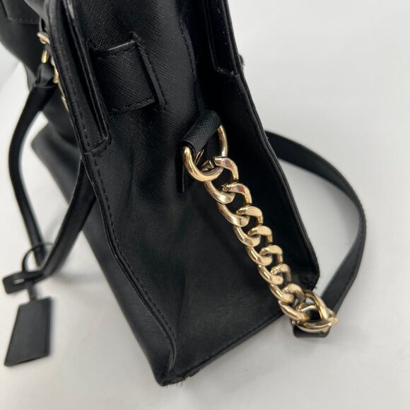 Michael Kors Black Chain Strap Shoulder Bag | Gold Hardware - Picture 4 of 10